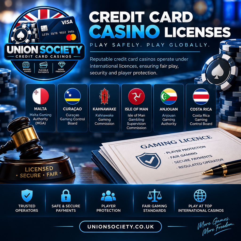 licenses at credit card casinos